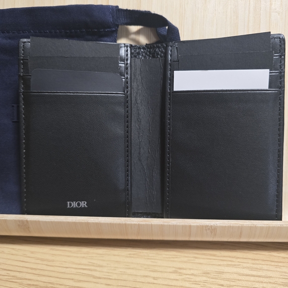 Dior Black Textured Leather Card Holder - Picture 3 of 3